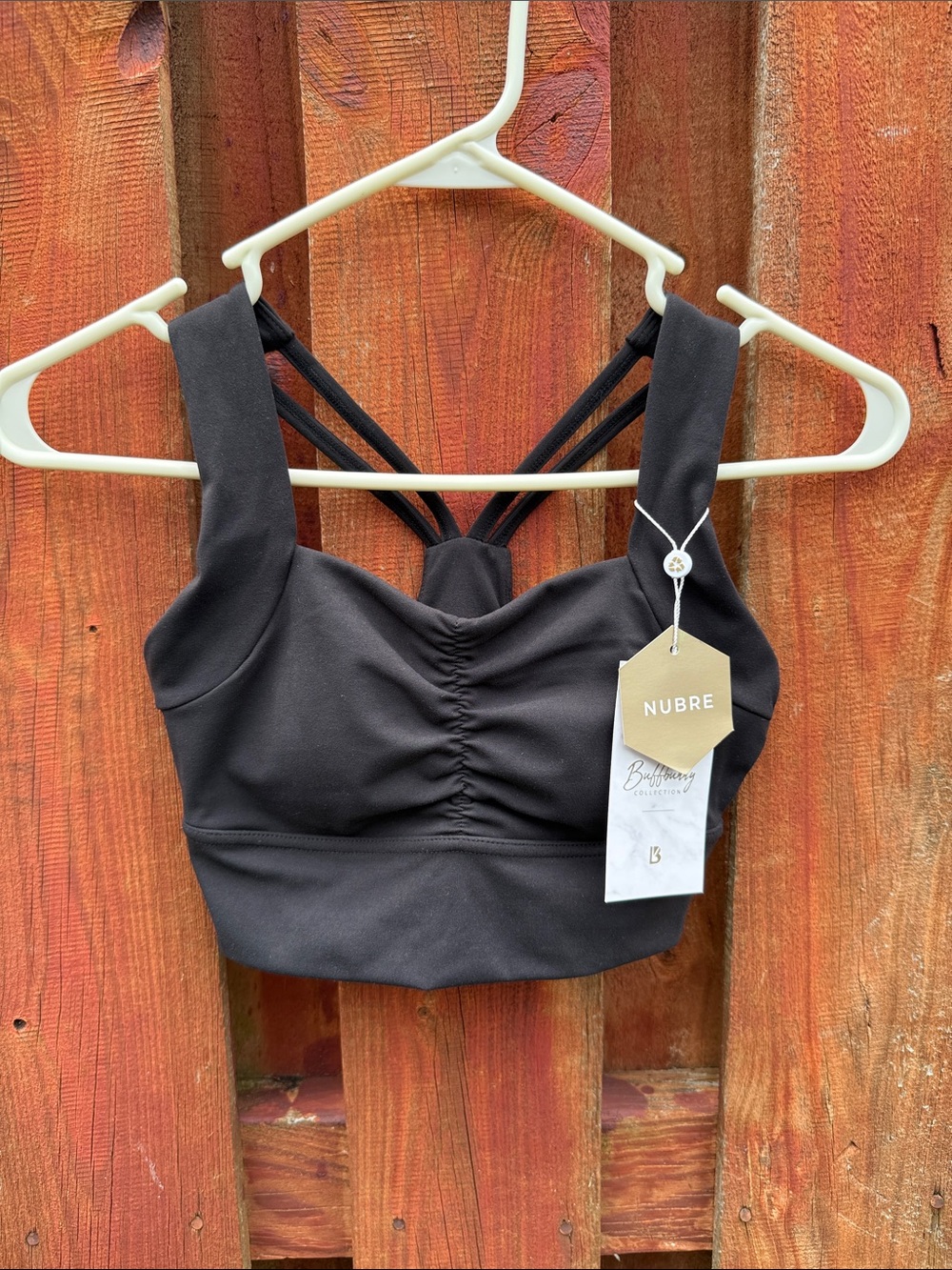 Buffbunny Collection Onyx Black Bloom Sports Bra Size XS